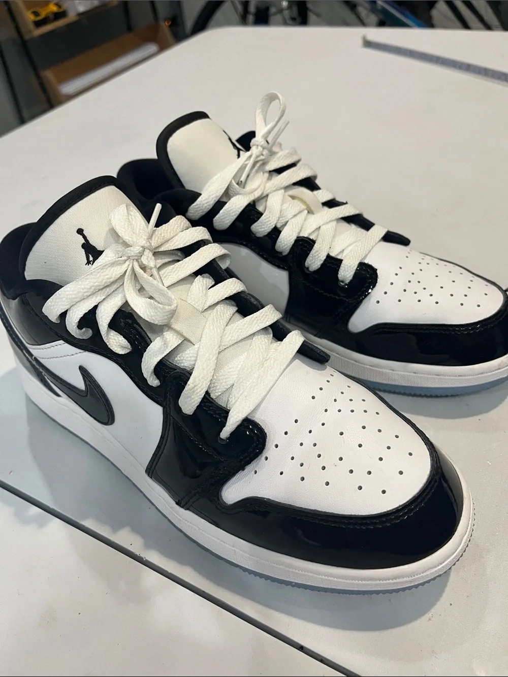 Nike Kids Black and White Low-Top Sneakers